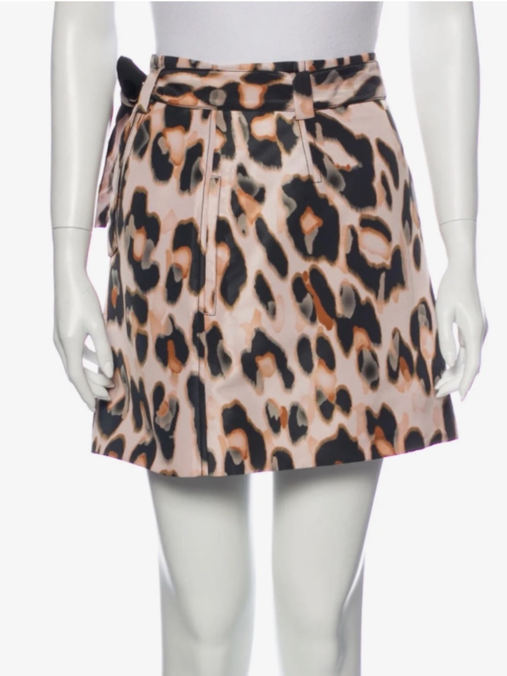 Red Valentino Light Pink Animal Print Mini Skirt, XS